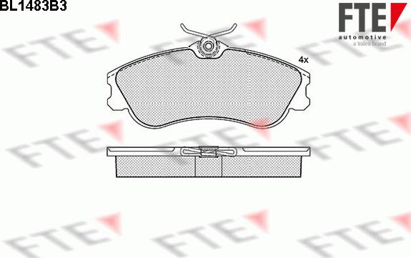 FTE 9010215 - Kit de plaquettes de frein, frein à disque cwaw.fr