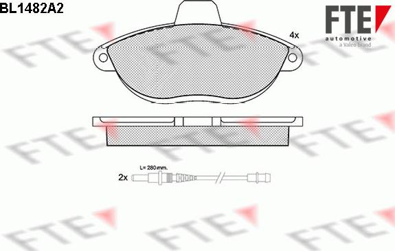 FTE 9010211 - Kit de plaquettes de frein, frein à disque cwaw.fr