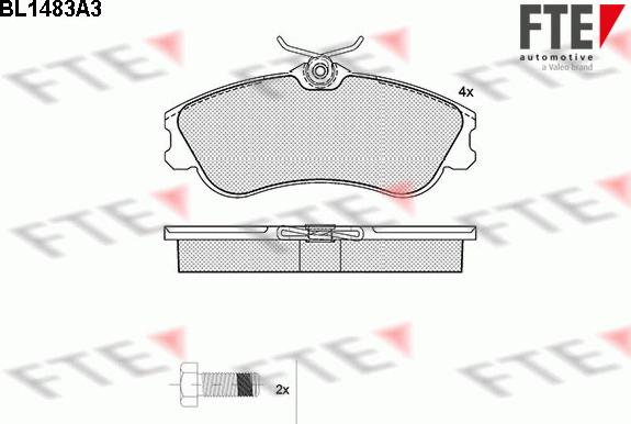 FTE 9010213 - Kit de plaquettes de frein, frein à disque cwaw.fr