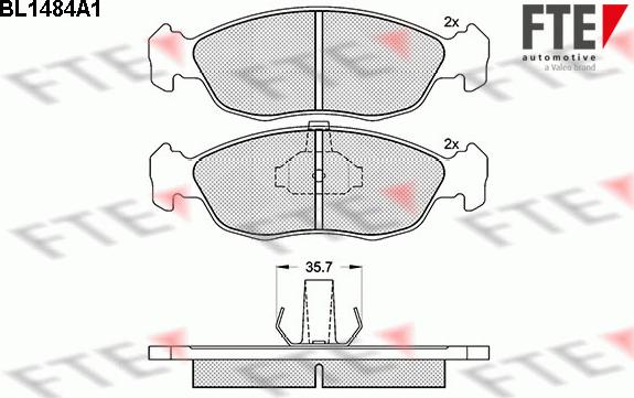 FTE 9010217 - Kit de plaquettes de frein, frein à disque cwaw.fr