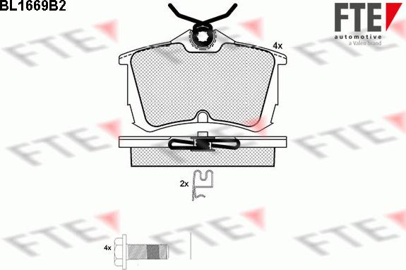 FTE BL1669B2 - Kit de plaquettes de frein, frein à disque cwaw.fr