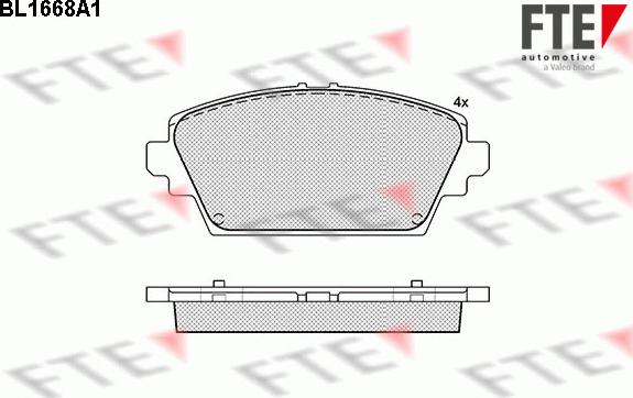 FTE BL1668A1 - Kit de plaquettes de frein, frein à disque cwaw.fr