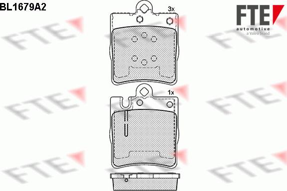 FTE 9010288 - Kit de plaquettes de frein, frein à disque cwaw.fr