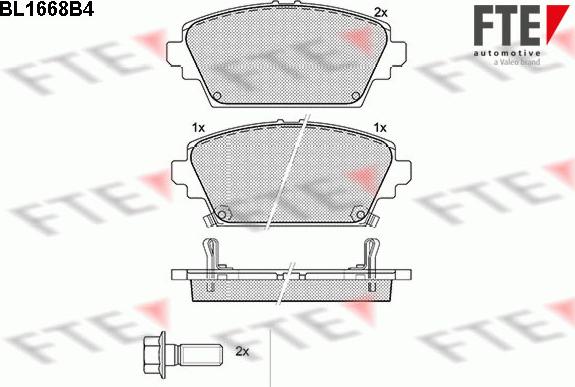 FTE 9010282 - Kit de plaquettes de frein, frein à disque cwaw.fr