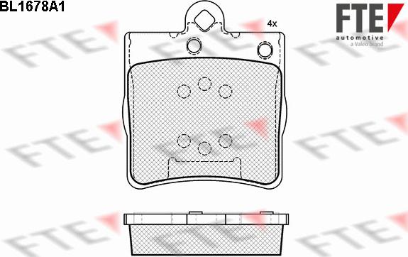 FTE BL1678A1 - Kit de plaquettes de frein, frein à disque cwaw.fr