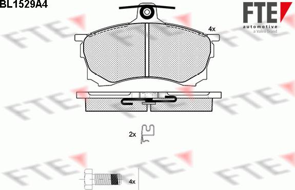 FTE 9010234 - Kit de plaquettes de frein, frein à disque cwaw.fr