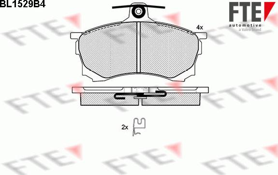 FTE 9010235 - Kit de plaquettes de frein, frein à disque cwaw.fr