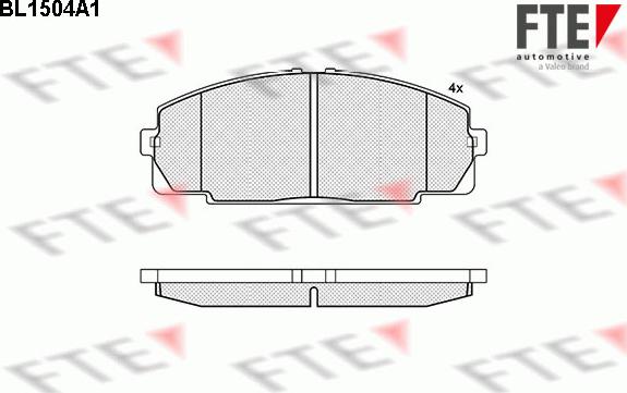 FTE 9010226 - Kit de plaquettes de frein, frein à disque cwaw.fr