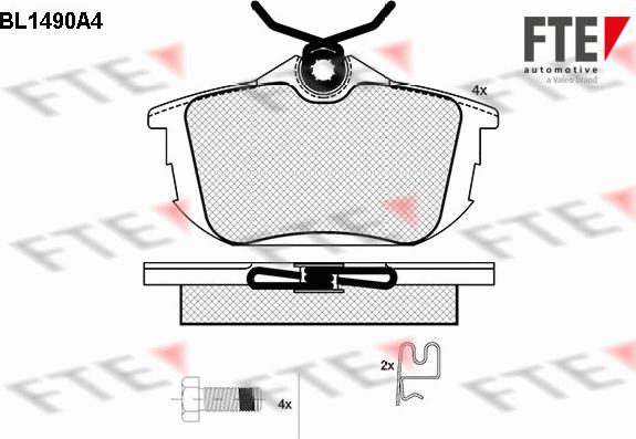 FTE 9010221 - Kit de plaquettes de frein, frein à disque cwaw.fr