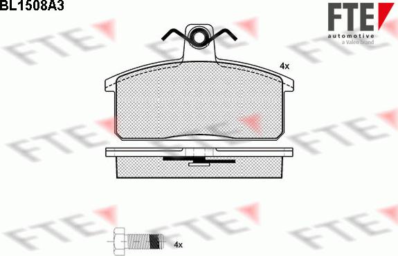 FTE BL1508A3 - Kit de plaquettes de frein, frein à disque cwaw.fr