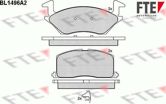 FTE 9010223 - Kit de plaquettes de frein, frein à disque cwaw.fr