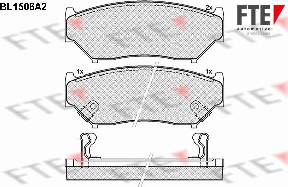 FTE BL1506A2 - Kit de plaquettes de frein, frein à disque cwaw.fr