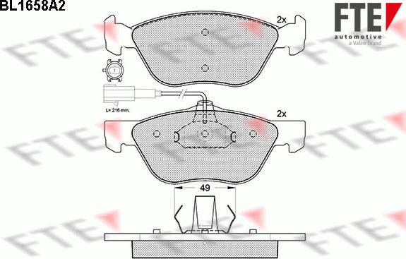 FTE 9010274 - Kit de plaquettes de frein, frein à disque cwaw.fr