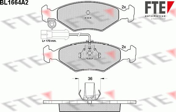 FTE 9010276 - Kit de plaquettes de frein, frein à disque cwaw.fr