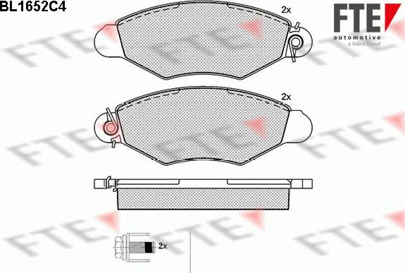 FTE BL1652C4 - Kit de plaquettes de frein, frein à disque cwaw.fr