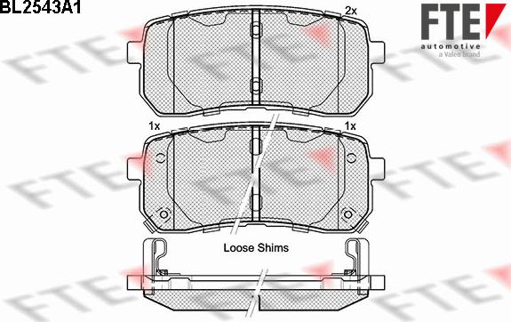 FTE 9010794 - Kit de plaquettes de frein, frein à disque cwaw.fr