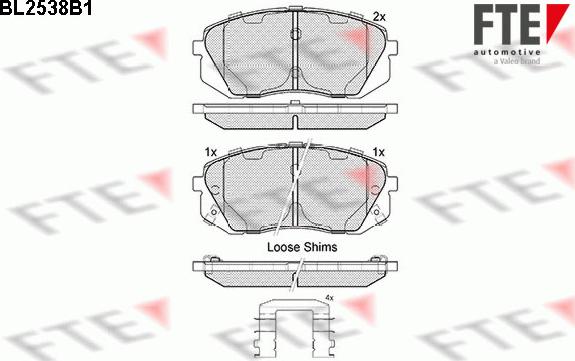 FTE 9010791 - Kit de plaquettes de frein, frein à disque cwaw.fr