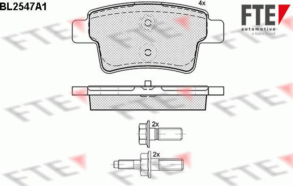 FTE 9010798 - Kit de plaquettes de frein, frein à disque cwaw.fr