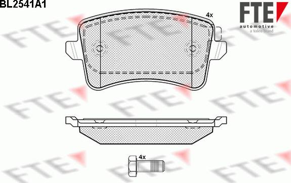 FTE 9010792 - Kit de plaquettes de frein, frein à disque cwaw.fr