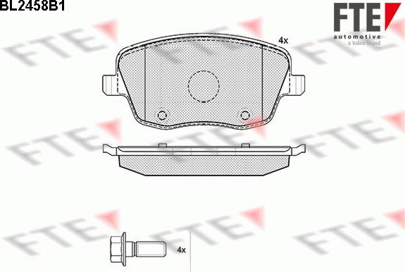 FTE 9010744 - Kit de plaquettes de frein, frein à disque cwaw.fr