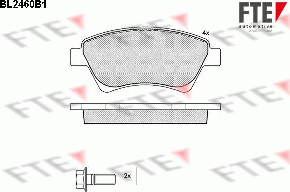 FTE BL2460B1 - Kit de plaquettes de frein, frein à disque cwaw.fr