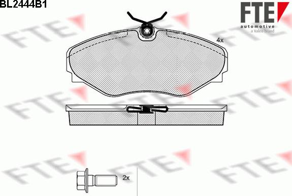 FTE 9010740 - Kit de plaquettes de frein, frein à disque cwaw.fr