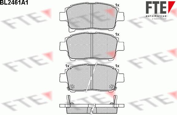 FTE BL2461A1 - Kit de plaquettes de frein, frein à disque cwaw.fr