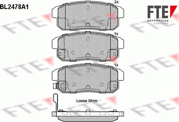 FTE BL2478A1 - Kit de plaquettes de frein, frein à disque cwaw.fr