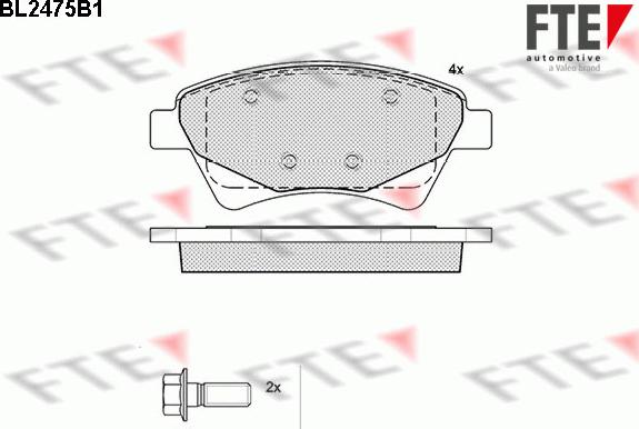 FTE 9010756 - Kit de plaquettes de frein, frein à disque cwaw.fr