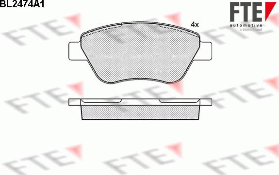 FTE 9010753 - Kit de plaquettes de frein, frein à disque cwaw.fr