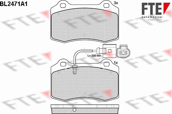 FTE BL2471A1 - Kit de plaquettes de frein, frein à disque cwaw.fr