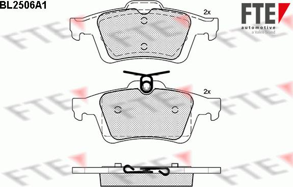 FTE 9010769 - Kit de plaquettes de frein, frein à disque cwaw.fr