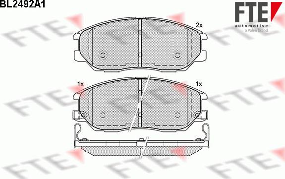 FTE BL2492A1 - Kit de plaquettes de frein, frein à disque cwaw.fr