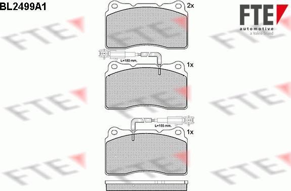 FTE 9010766 - Kit de plaquettes de frein, frein à disque cwaw.fr