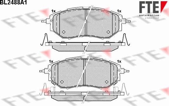 FTE 9010761 - Kit de plaquettes de frein, frein à disque cwaw.fr