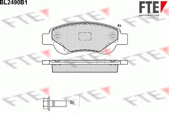 FTE 9010763 - Kit de plaquettes de frein, frein à disque cwaw.fr