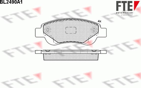 FTE 9010762 - Kit de plaquettes de frein, frein à disque cwaw.fr