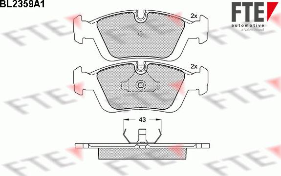 FTE 9010709 - Kit de plaquettes de frein, frein à disque cwaw.fr