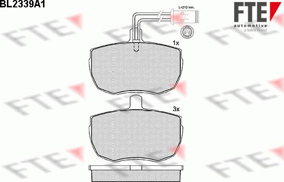 FTE BL2339A1 - Kit de plaquettes de frein, frein à disque cwaw.fr