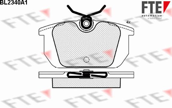 FTE 9010705 - Kit de plaquettes de frein, frein à disque cwaw.fr