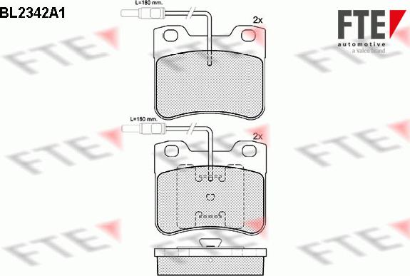 FTE 9010706 - Kit de plaquettes de frein, frein à disque cwaw.fr