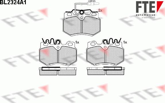 FTE BL2324A1 - Kit de plaquettes de frein, frein à disque cwaw.fr