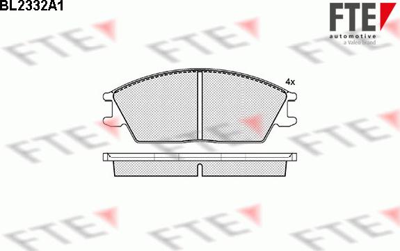 FTE BL2332A1 - Kit de plaquettes de frein, frein à disque cwaw.fr