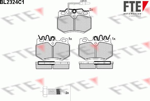 FTE BL2324C1 - Kit de plaquettes de frein, frein à disque cwaw.fr