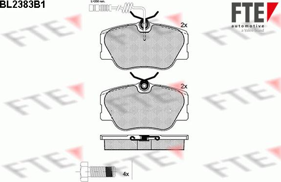 FTE BL2383B1 - Kit de plaquettes de frein, frein à disque cwaw.fr