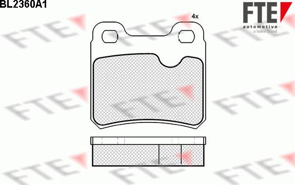 FTE 9010710 - Kit de plaquettes de frein, frein à disque cwaw.fr