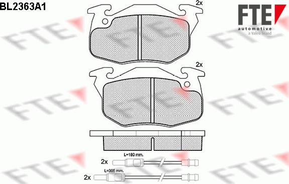 FTE 9010711 - Kit de plaquettes de frein, frein à disque cwaw.fr