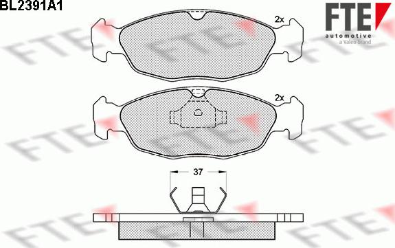 FTE BL2391A1 - Kit de plaquettes de frein, frein à disque cwaw.fr