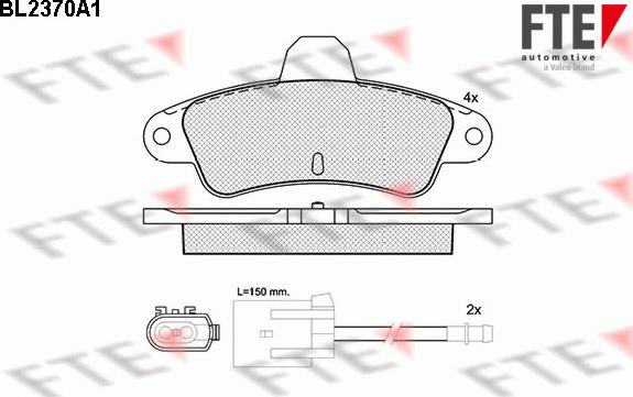 FTE 9010713 - Kit de plaquettes de frein, frein à disque cwaw.fr