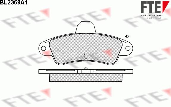 FTE BL2369A1 - Kit de plaquettes de frein, frein à disque cwaw.fr